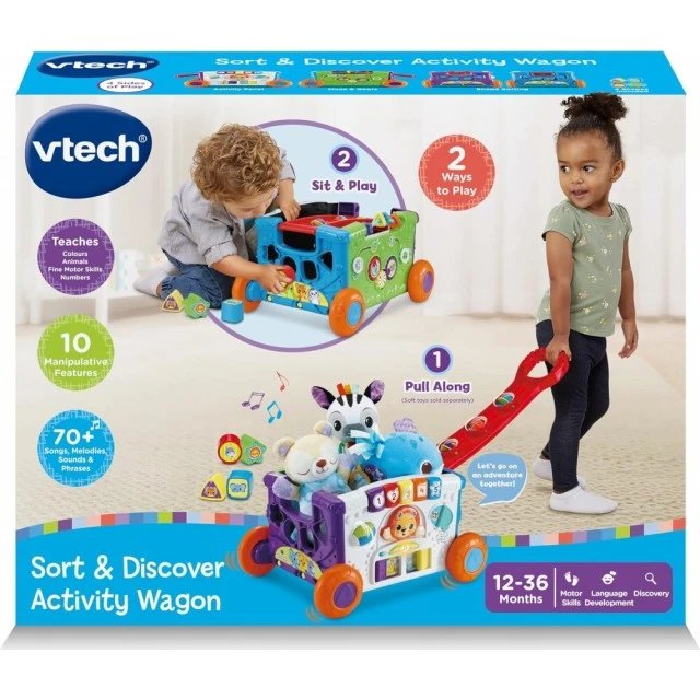 Interactive toy, Vtech, Pull-along cart with activities