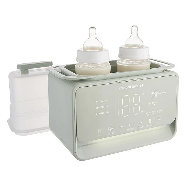 7-in-1 bottle warmer and sterilizer with thermostat and lamp