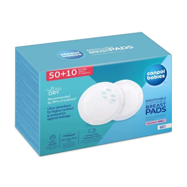 Pads for breast milk with patch - 60 pcs.