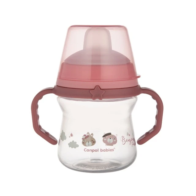 Чаша със сламка 150 мл BONJOUR PARIS pink
