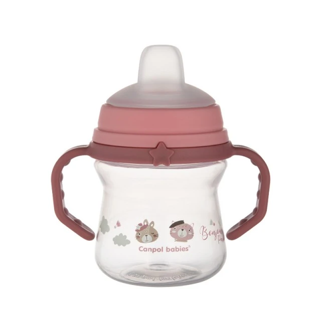 Чаша със сламка 150 мл BONJOUR PARIS pink