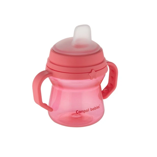 Cup with straw 150 ml pink
