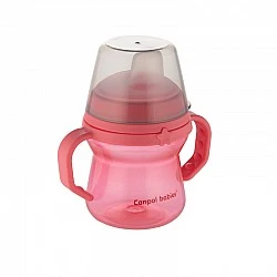 Cup with straw 150 ml pink