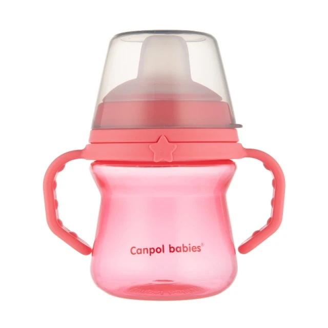 Cup with straw 150 ml pink