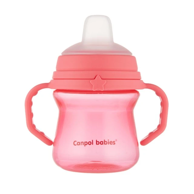 Cup with straw 150 ml pink