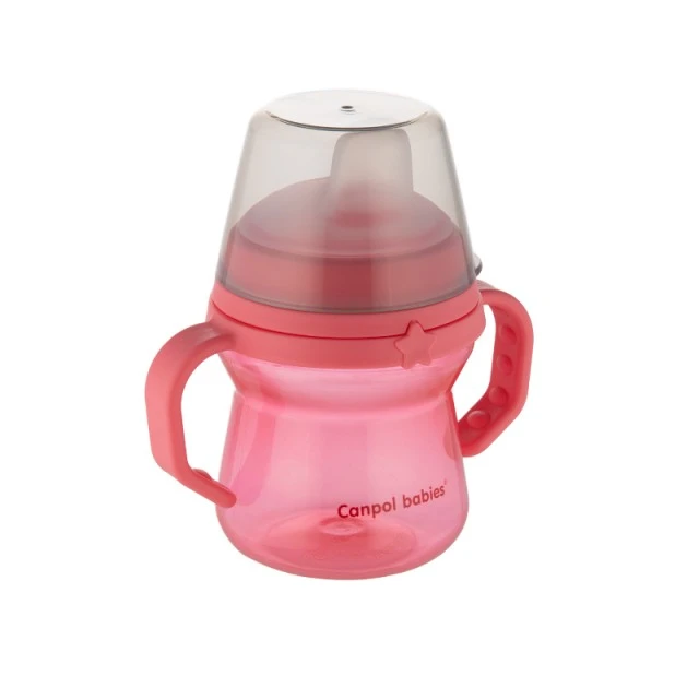 Cup with straw 150 ml pink