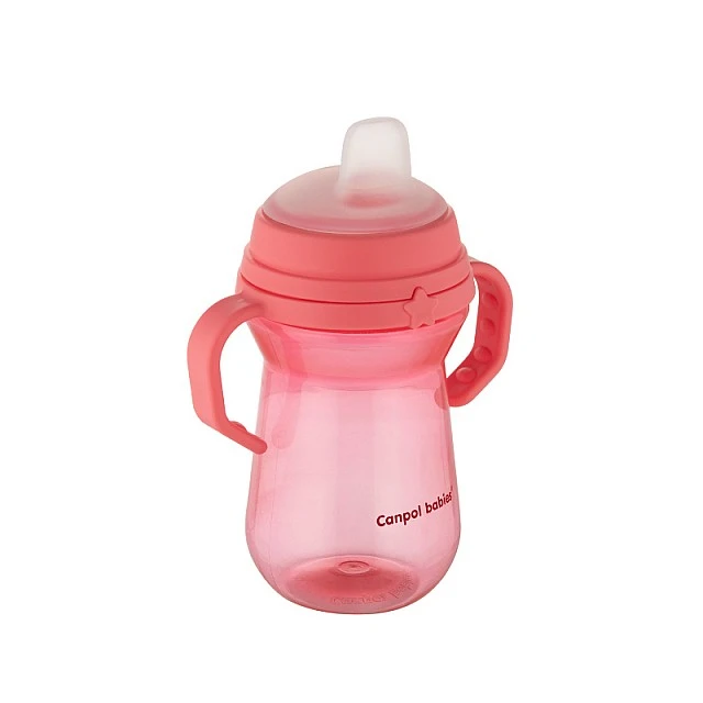 Cup with straw 250 ml pink