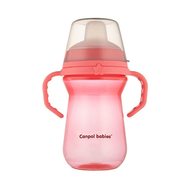 Cup with straw 250 ml pink