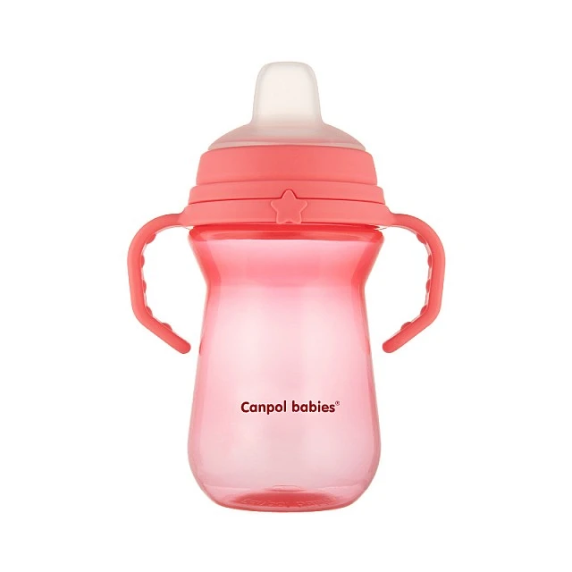 Cup with straw 250 ml pink