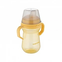 Cup with straw 250 ml yellow