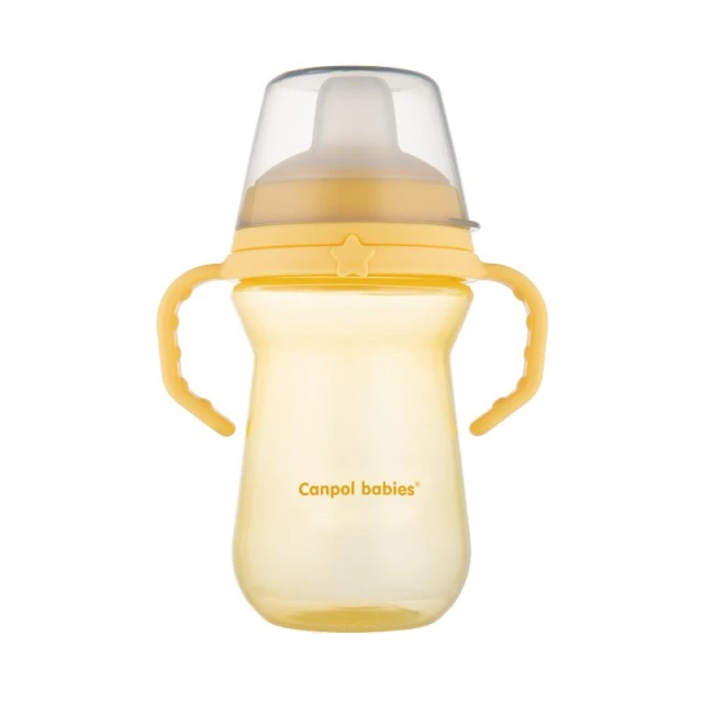 Cup with straw 250 ml yellow