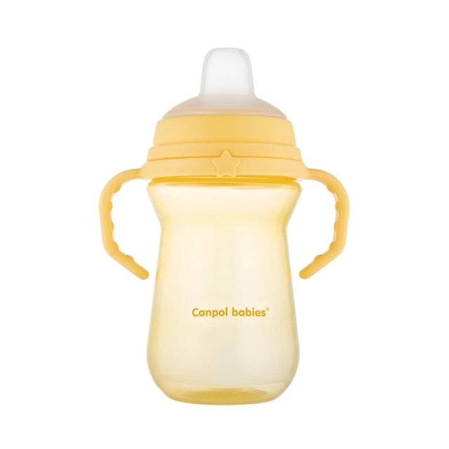 Cup with straw 250 ml yellow