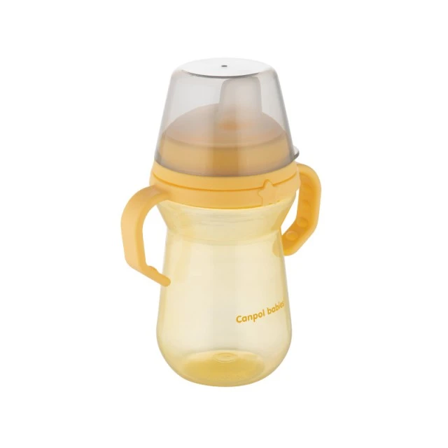 Cup with straw 250 ml yellow