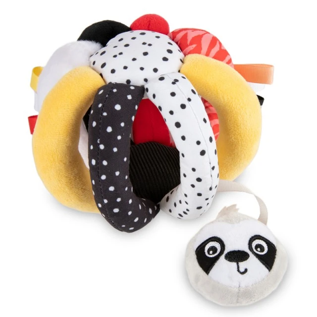 Soft ball with a Boo rattle