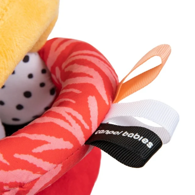 Soft ball with a Boo rattle