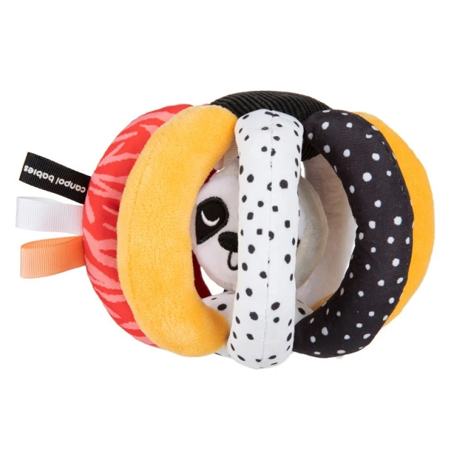 Soft ball with a Boo rattle