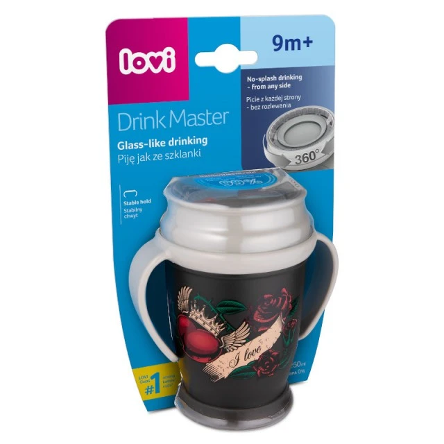Mug with handles 360 degrees I love 250 ml, 9 m+