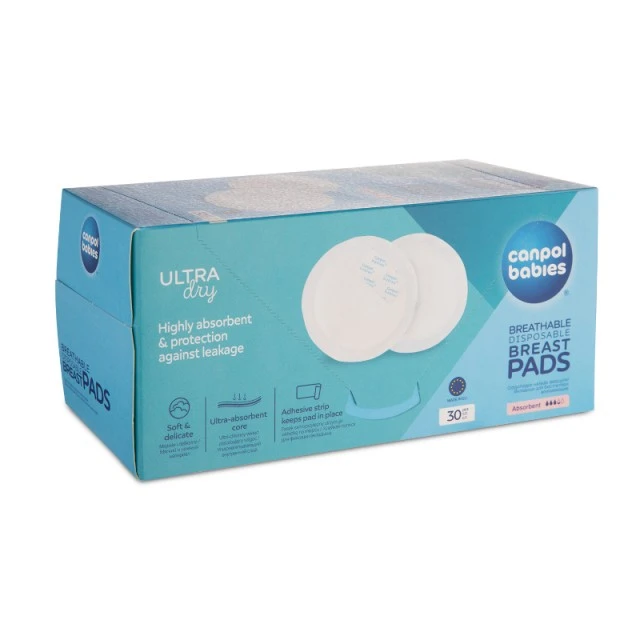 Pads for breast milk with patch - 30 pcs.