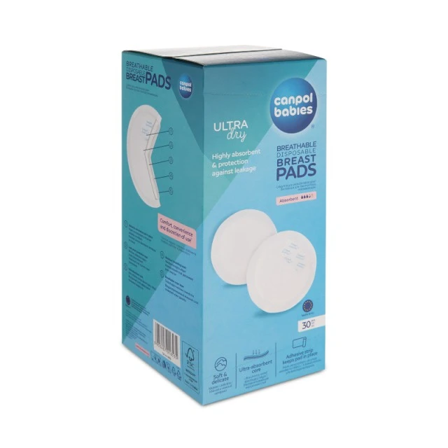 Pads for breast milk with patch - 30 pcs.