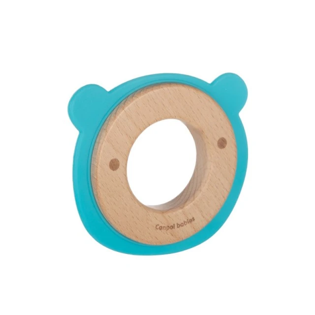 Teether wood-silicone Bear