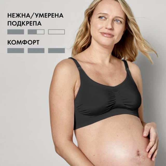 Keep Cool Breathable Pregnancy and Nursing Bra, Dr. M, Black