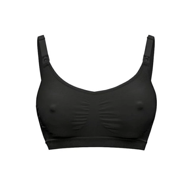 Keep Cool Breathable Pregnancy and Nursing Bra, pt L, Black