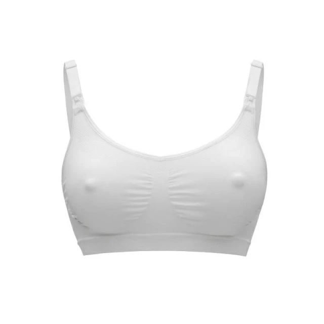 Keep Cool Breathable Pregnancy and Nursing Bra, size L, white