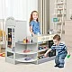 Large wooden shop with accessories white, Costway