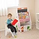 Children's Desk and Book Organizer 3 in 1 white/gray, Costway