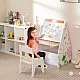 Children's Desk and Book Organizer 3 in 1 white/gray, Costway