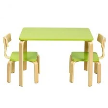 Table set with two chairs, Nature Costway