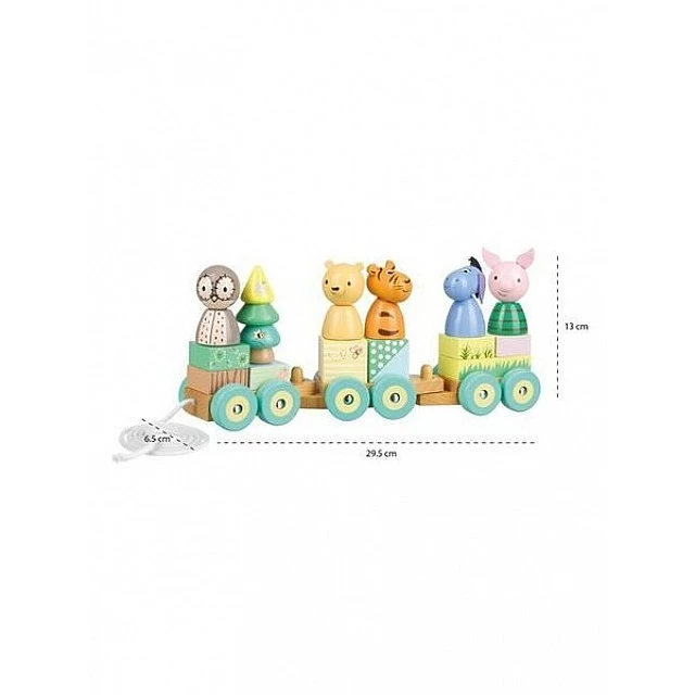 Wooden pull-along train - Winnie the Pooh and friends (FSC®)