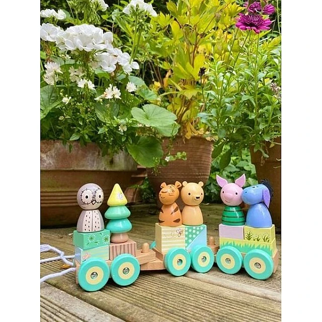 Wooden pull-along train - Winnie the Pooh and friends (FSC®)