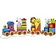 Large wooden train, puzzle and sorter - Animals Collection