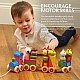 Large wooden train, puzzle and sorter - Animals Collection