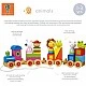 Large wooden train, puzzle and sorter - Animals Collection