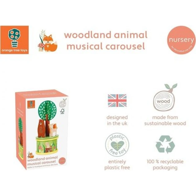 Музикална въртележка, Orange Tree Toys - Горски Животни