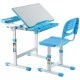 Adjustable children's desk and chair, blue, Costway