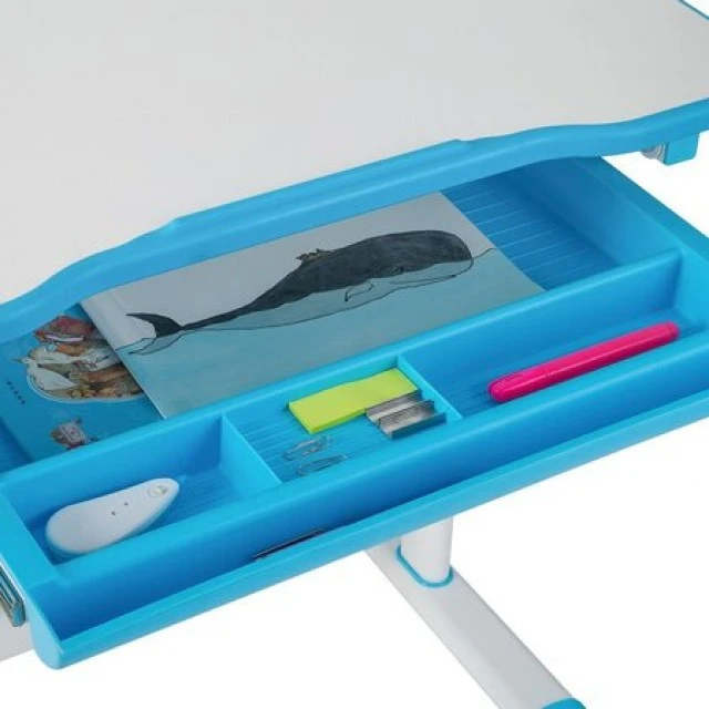 Adjustable children’s desk and chair, blue, Costway