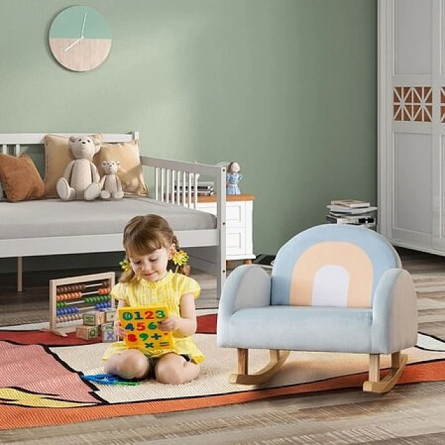 Children’s rocking chair, blue, Costway