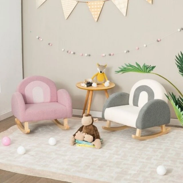 Children’s upholstered rocking chair, Costway
