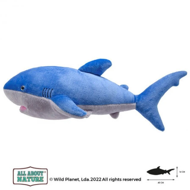 Плюшена играчка, Синя акула 40см. Wild Planet