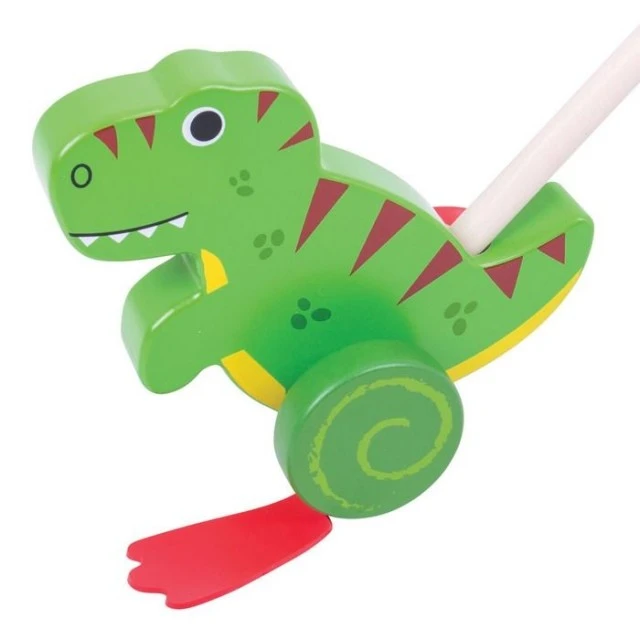 Wooden push toy - Tyrannosaurus rex