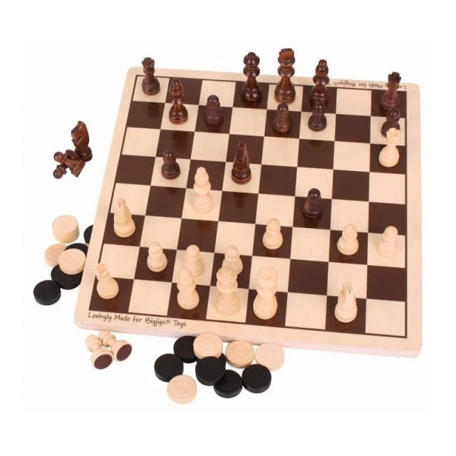 Wooden game 2 in 1 - Chess and backgammon