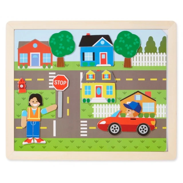 Wooden magnetic game with situations