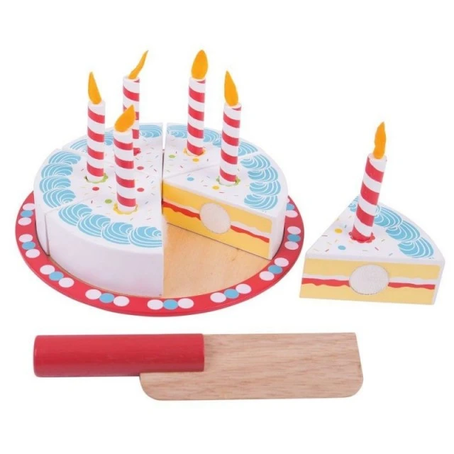 Bigjigs wooden cutting cake Birthday