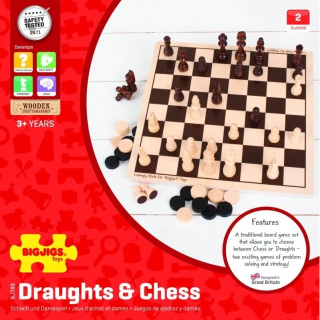 Wooden game 2 in 1 - Chess and backgammon
