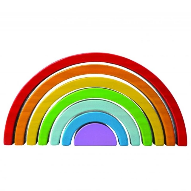 Wooden sorting toy - Rainbow - Small