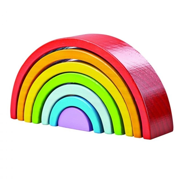 Wooden sorting toy - Rainbow - Small
