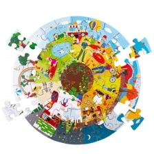 Wooden round puzzle - Seasons